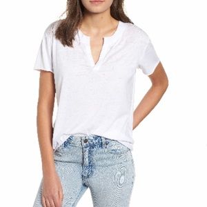 White v neck BP tee